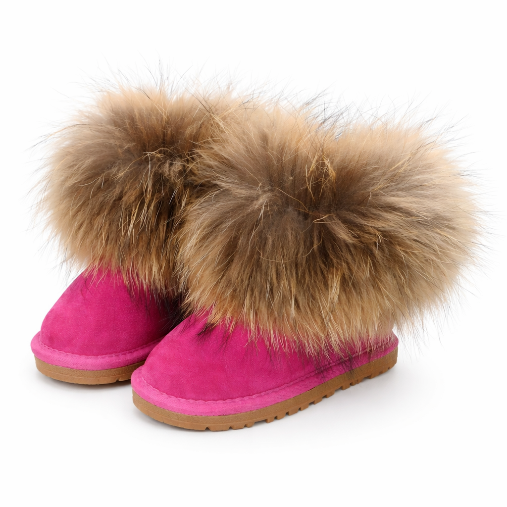 Forede korte støvler til kvinder med kraftig pelskant og stabil sål