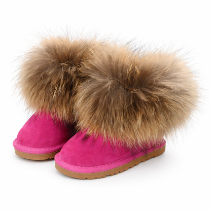 Forede korte støvler til kvinder med kraftig pelskant og stabil sål