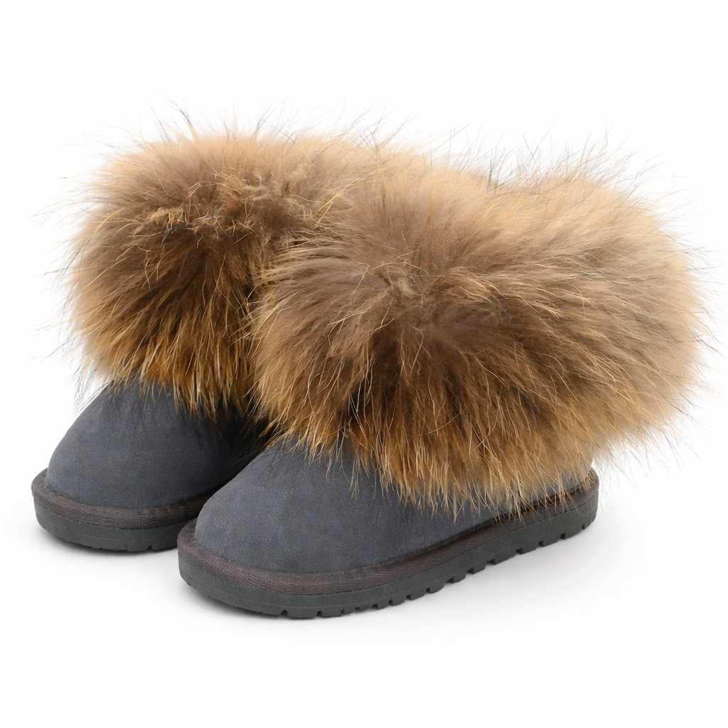 Forede korte støvler til kvinder med kraftig pelskant og stabil sål