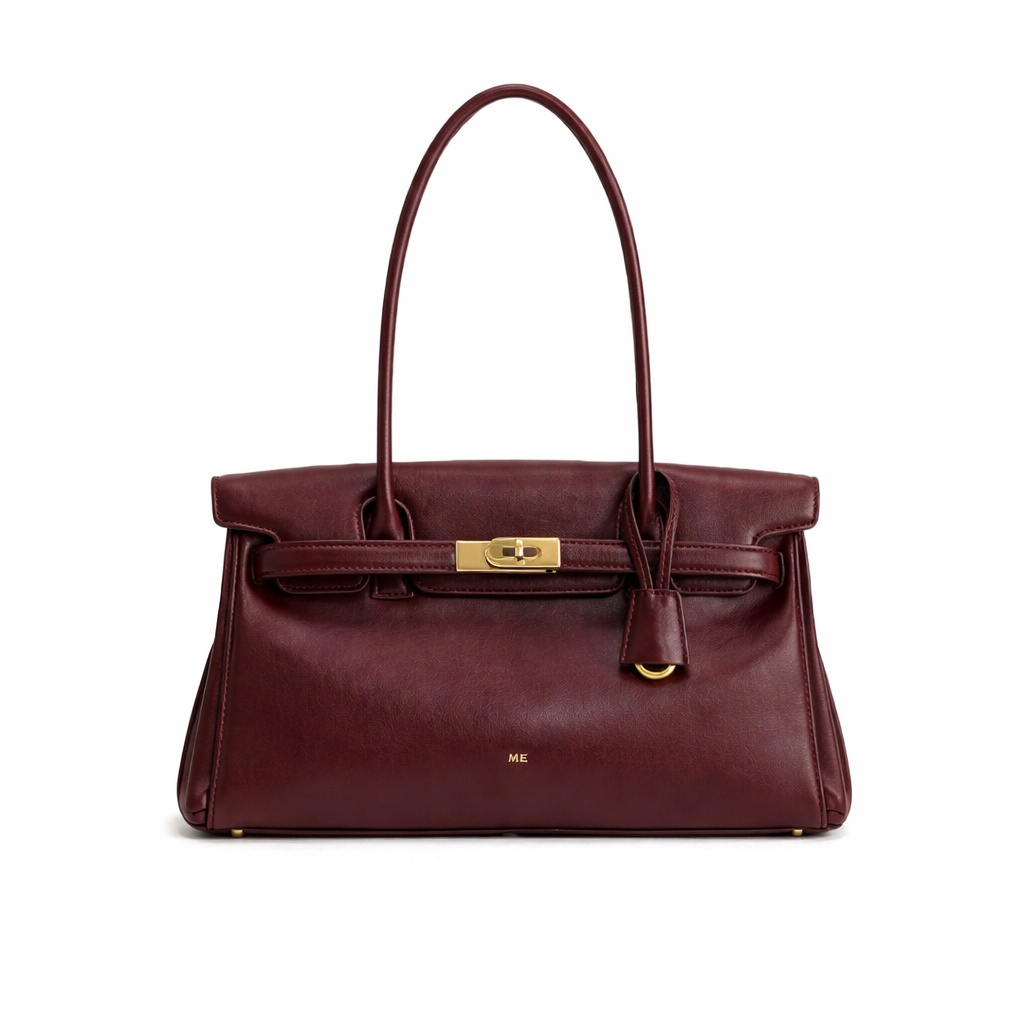 Elegant skuldertaske til kvinder i blødt syntetisk læder med struktureret design