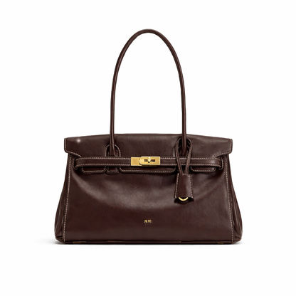 Elegant skuldertaske til kvinder i blødt syntetisk læder med struktureret design