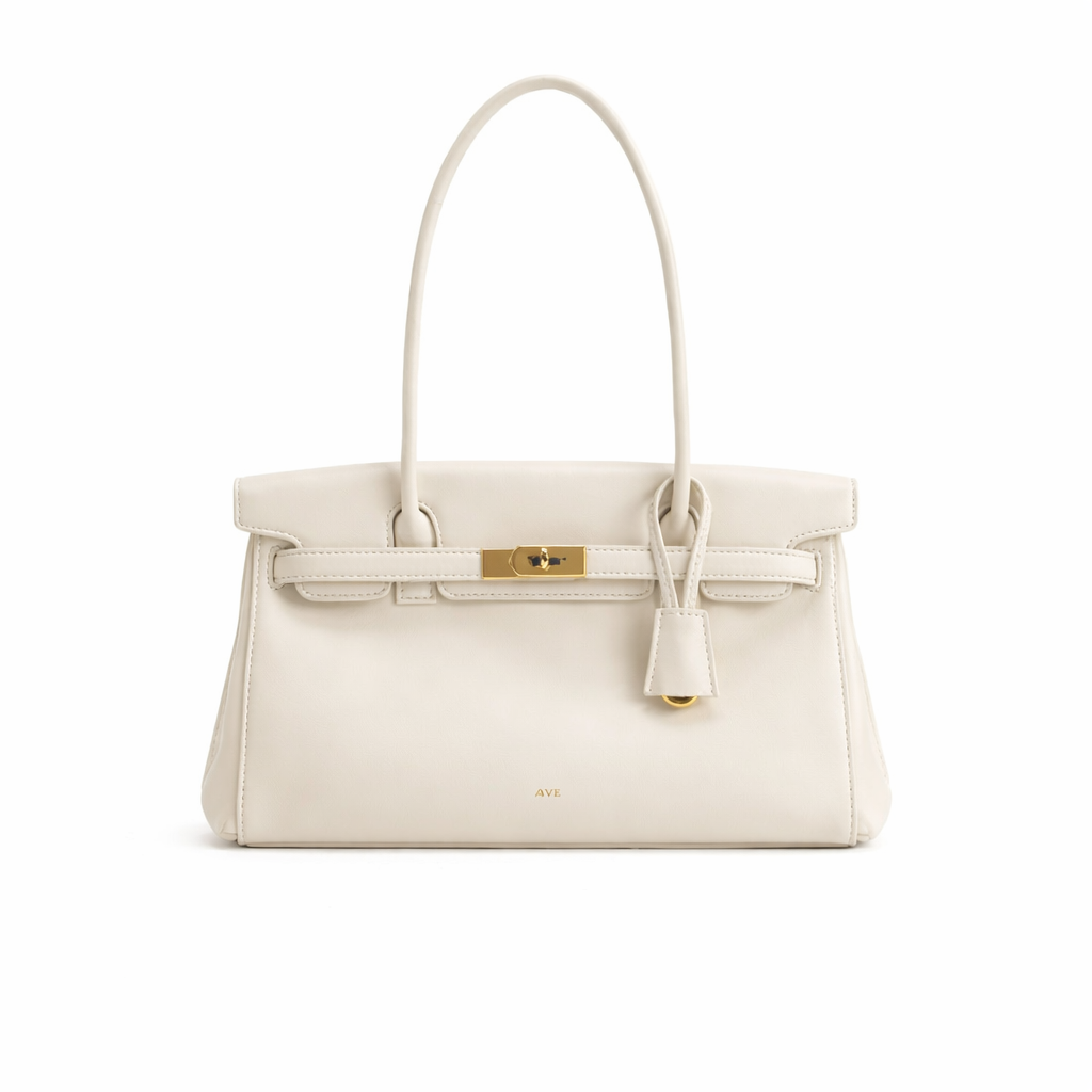 Elegant skuldertaske til kvinder i blødt syntetisk læder med struktureret design