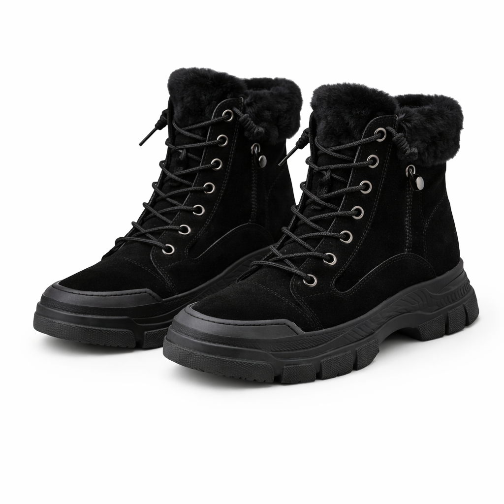 Forede ankelstøvler til kvinder med snørelukning og skridsikker sål