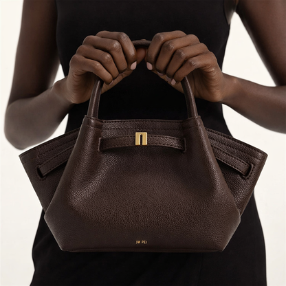 Mini skuldertaske til kvinder | Struktureret design | Ruskind | Kompakt format