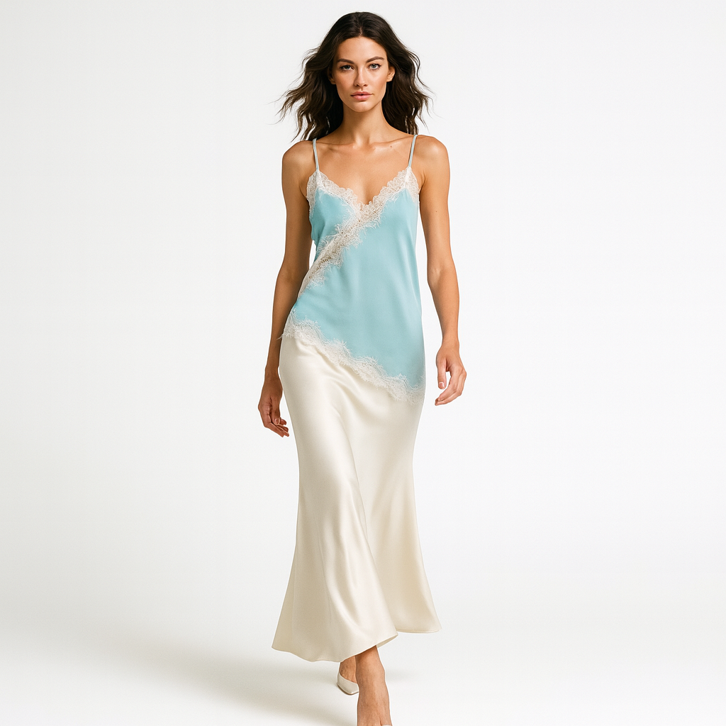 Elegant satinnederdel til kvinder | Højtaljet midi/maxi nederdel