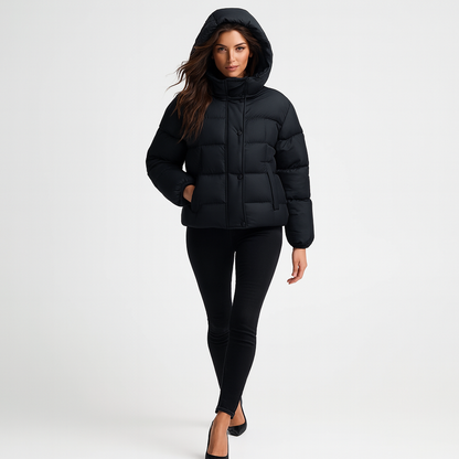 Kort dunjakke til kvinder | Varm letvægtskonstruktion | Quiltet design