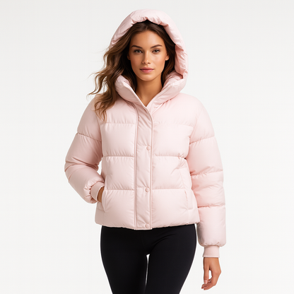 Kort dunjakke til kvinder | Varm letvægtskonstruktion | Quiltet design