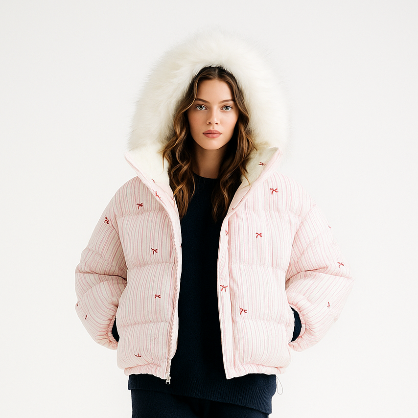 Vinterjakke med Plys Krave | Varm & Stilfuld | Perfekt til Kolde Dage