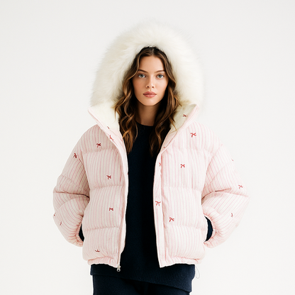 Vinterjakke med Plys Krave | Varm & Stilfuld | Perfekt til Kolde Dage