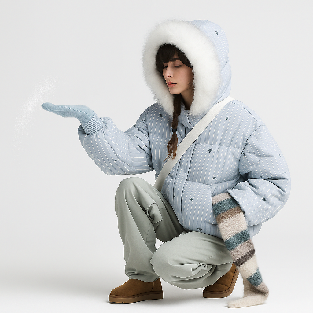 Vinterjakke med Plys Krave | Varm & Stilfuld | Perfekt til Kolde Dage