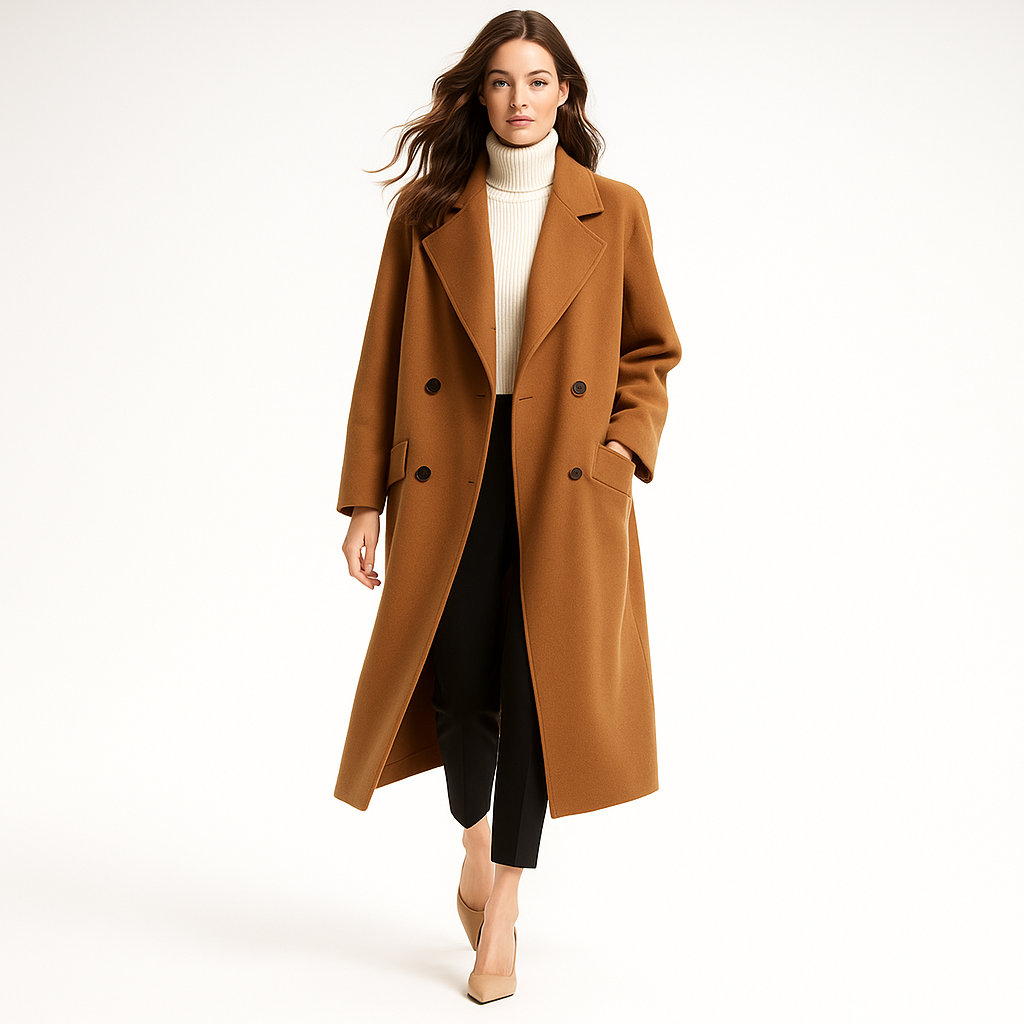 Kvinders luksuscardigan | Kunstnerisk design | Merinould–kashmirblend | Elegant og varm