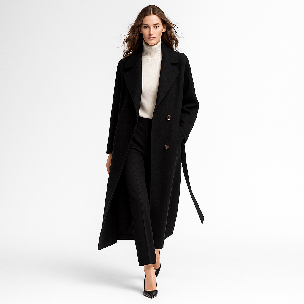 Kvinders luksuscardigan | Kunstnerisk design | Merinould–kashmirblend | Elegant og varm