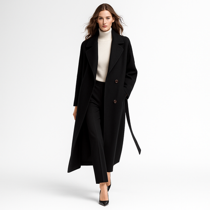 Kvinders luksuscardigan | Kunstnerisk design | Merinould–kashmirblend | Elegant og varm