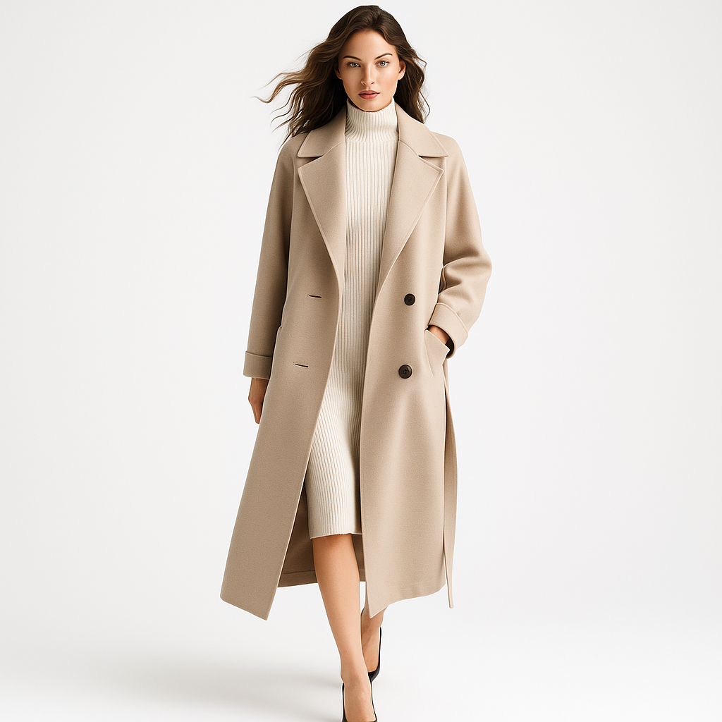 Kvinders luksuscardigan | Kunstnerisk design | Merinould–kashmirblend | Elegant og varm