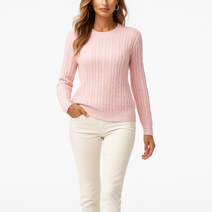 Kvinders kabelstriktrøje | Klassisk design | Blød struktur | Komfortabel pasform