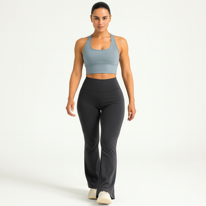 Dame Yoga Bukser med Høj Talje | Bootcut Design | Komfortabelt Stræk | Til Træning & Hverdag