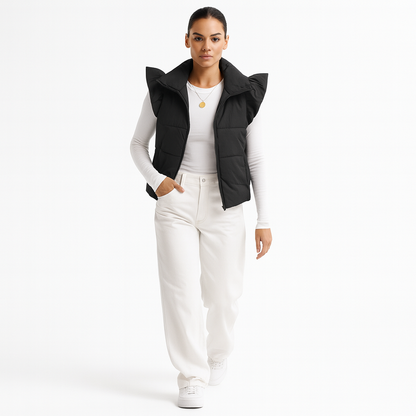 Dame Vest | Kort Snit | Let & Elegant Overgangsdesign