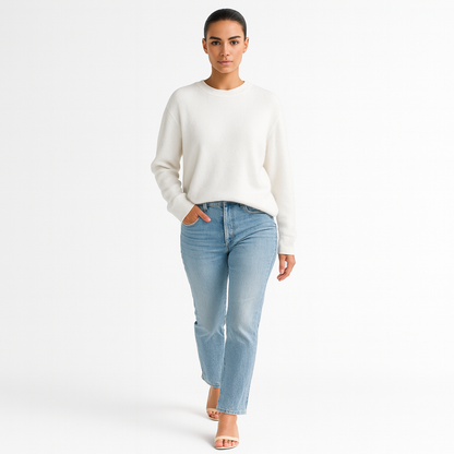 Luksuriøs oversized sweater til kvinder | Blød strik med rund hals | Varm og elegant