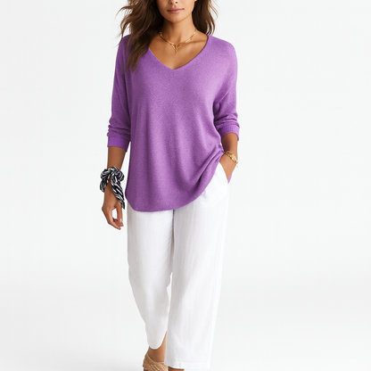 Kvinders V-hals top | Let og elegant pasform