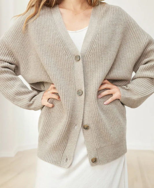 Dame cardigan i blød finstrikket kvalitet | Elegant og varm | Klassisk pasform