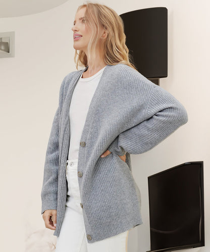 Dame cardigan i blød finstrikket kvalitet | Elegant og varm | Klassisk pasform