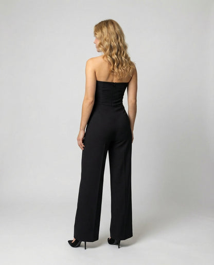 Ærmeløs jumpsuit med V-udskæring | Elegant snit med flatterende silhuet