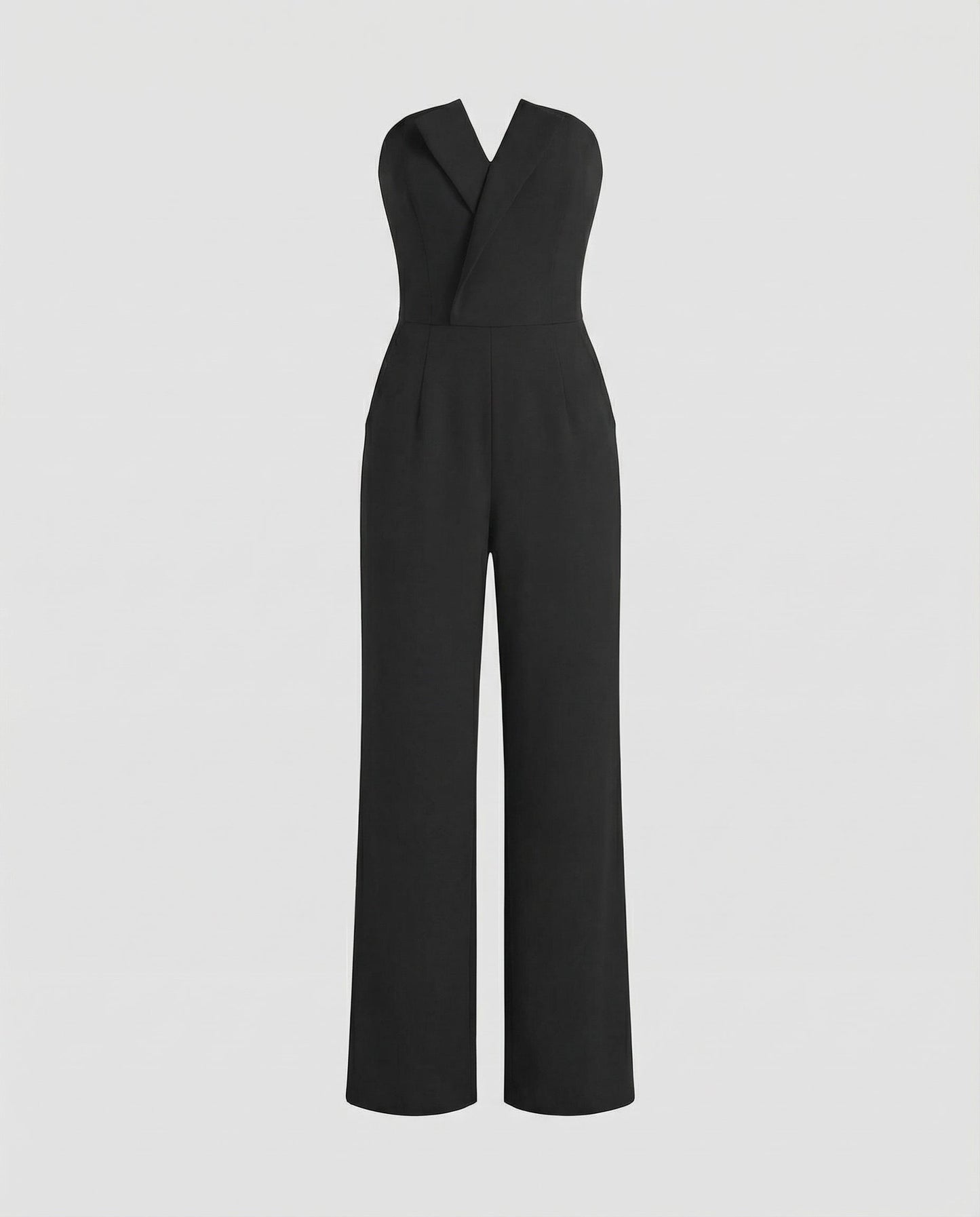 Ærmeløs jumpsuit med V-udskæring | Elegant snit med flatterende silhuet