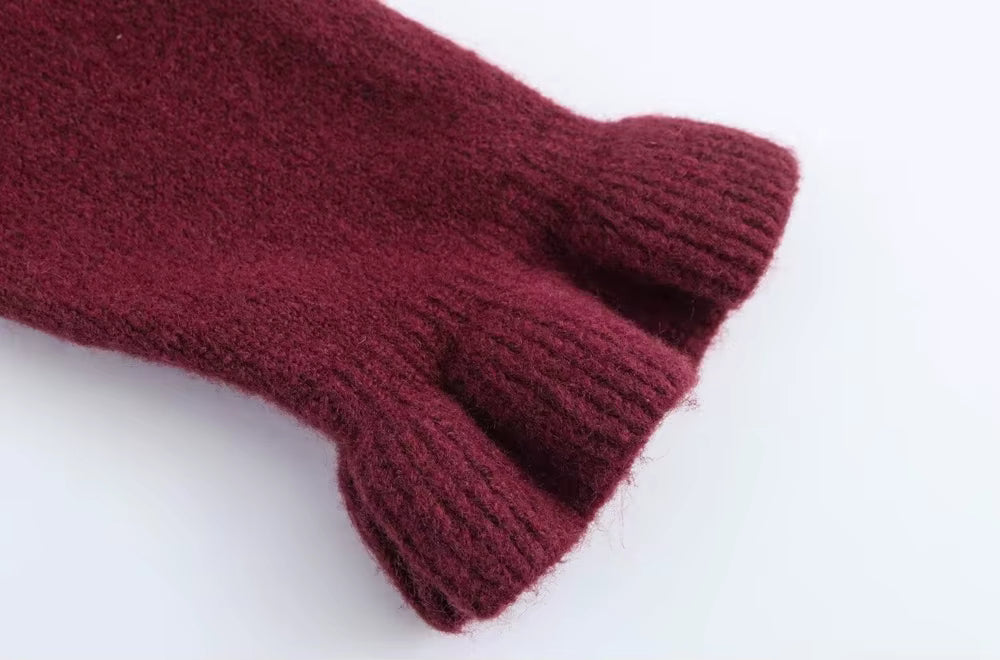 Strikket cardigan til kvinder | Flæsedetaljer og knaplukning | Elegant hverdagsstrik