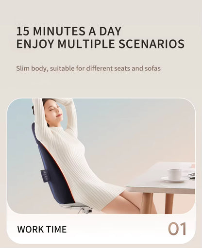 Elektrisk Massagepude til Ryg og Nakke | Æltende Massage med Varme | Ergonomisk Helkropsstøtte