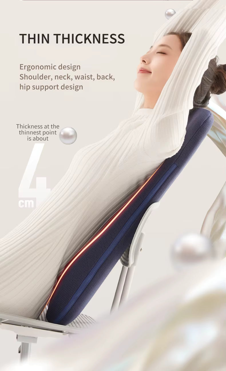 Elektrisk Massagepude til Ryg og Nakke | Æltende Massage med Varme | Ergonomisk Helkropsstøtte