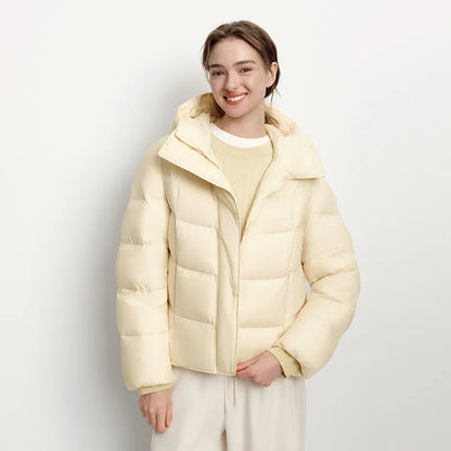 Kort dunjakke til kvinder | Varm letvægtskonstruktion | Quiltet design