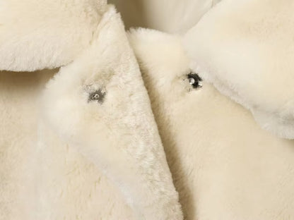 Elegant pelsfrakke med bælte | Blød og varm faux fur vinterjakke