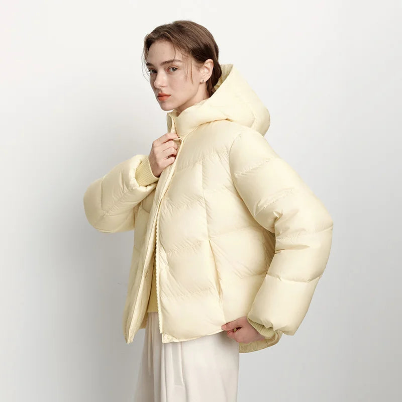Kort dunjakke til kvinder | Varm letvægtskonstruktion | Quiltet design