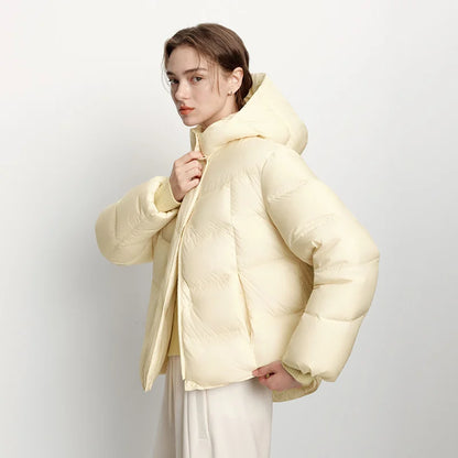 Kort dunjakke til kvinder | Varm letvægtskonstruktion | Quiltet design