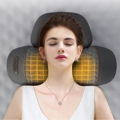 Elektrisk Nakkepude med Massage og Varme | Ergonomisk Støtte | Afslapning til Nakke og Skuldre