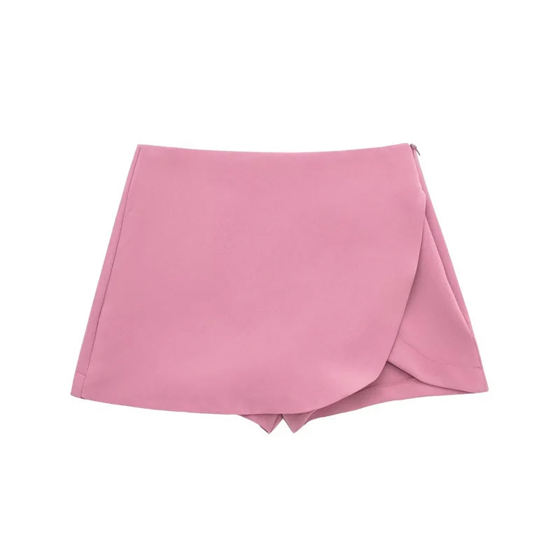 Asymmetrisk Skort Med Høj Talje I Elegant Minimalistisk Design