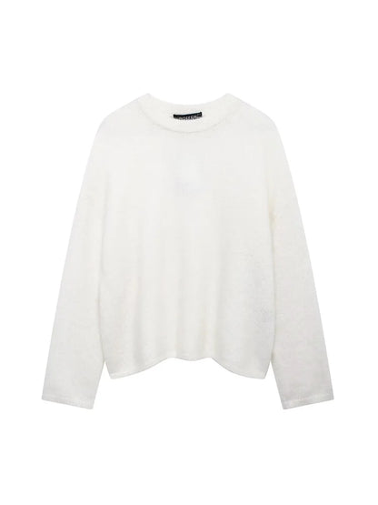 Luksuriøs oversized sweater til kvinder | Blød strik med rund hals | Varm og elegant