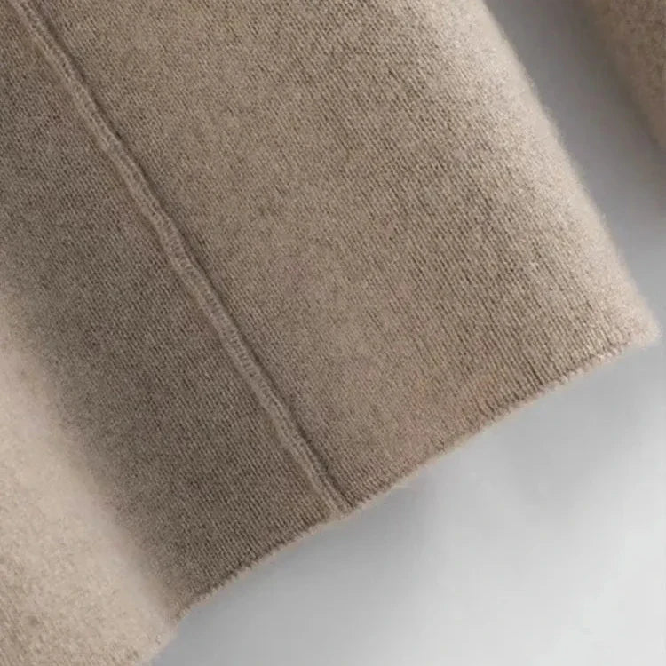 Dame bukser i blød strik | Lige ben | Komfortabelt efterårsdesign