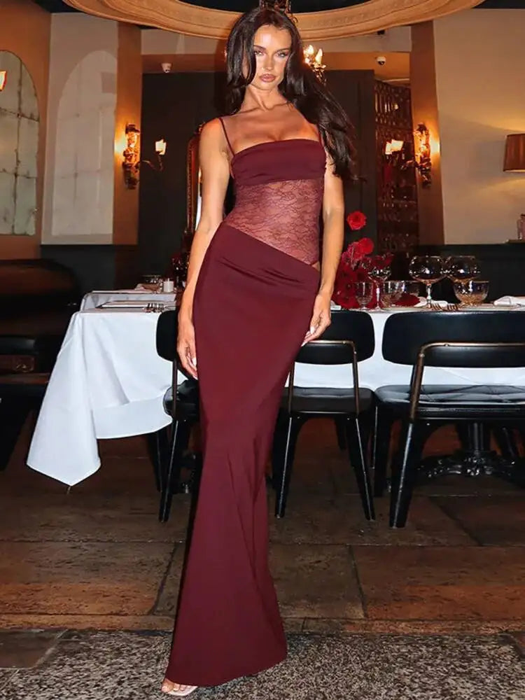 Elegant lang meshkjole til kvinder | Figursyet og sofistikeret design