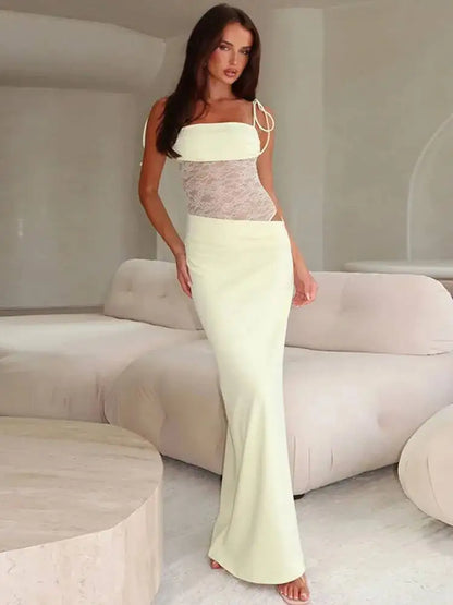 Elegant lang meshkjole til kvinder | Figursyet og sofistikeret design