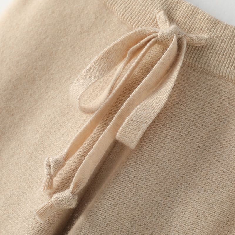 Dame bukser i blød strik | Lige ben | Komfortabelt efterårsdesign