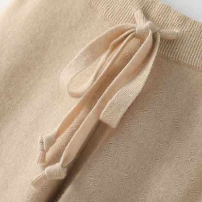 Dame bukser i blød strik | Lige ben | Komfortabelt efterårsdesign