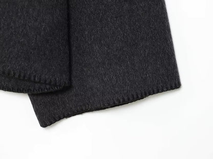 Jakke i kunstuld med høj krave | Elegant løs vinterjakke til kvinder