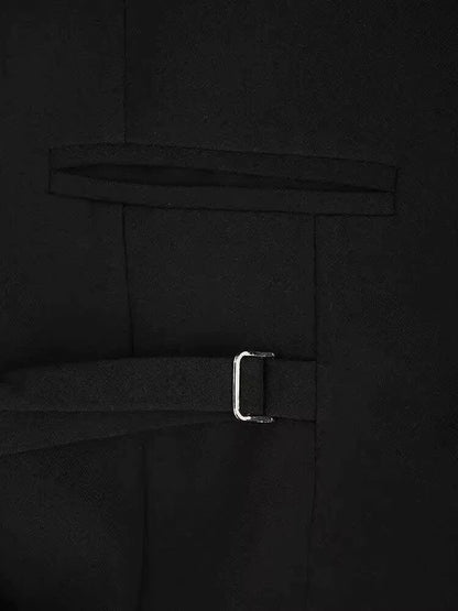 Stilfuld Blazer til Kvinder | Elegant Lang Blazer med Justerbart Taljebånd