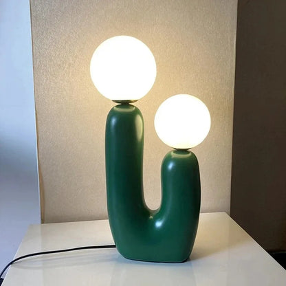 Moderne Nordisk Bordlampe med Dobbelte Glaskupler | Elegant og Stilfuldt Design til Stuen eller Natbord