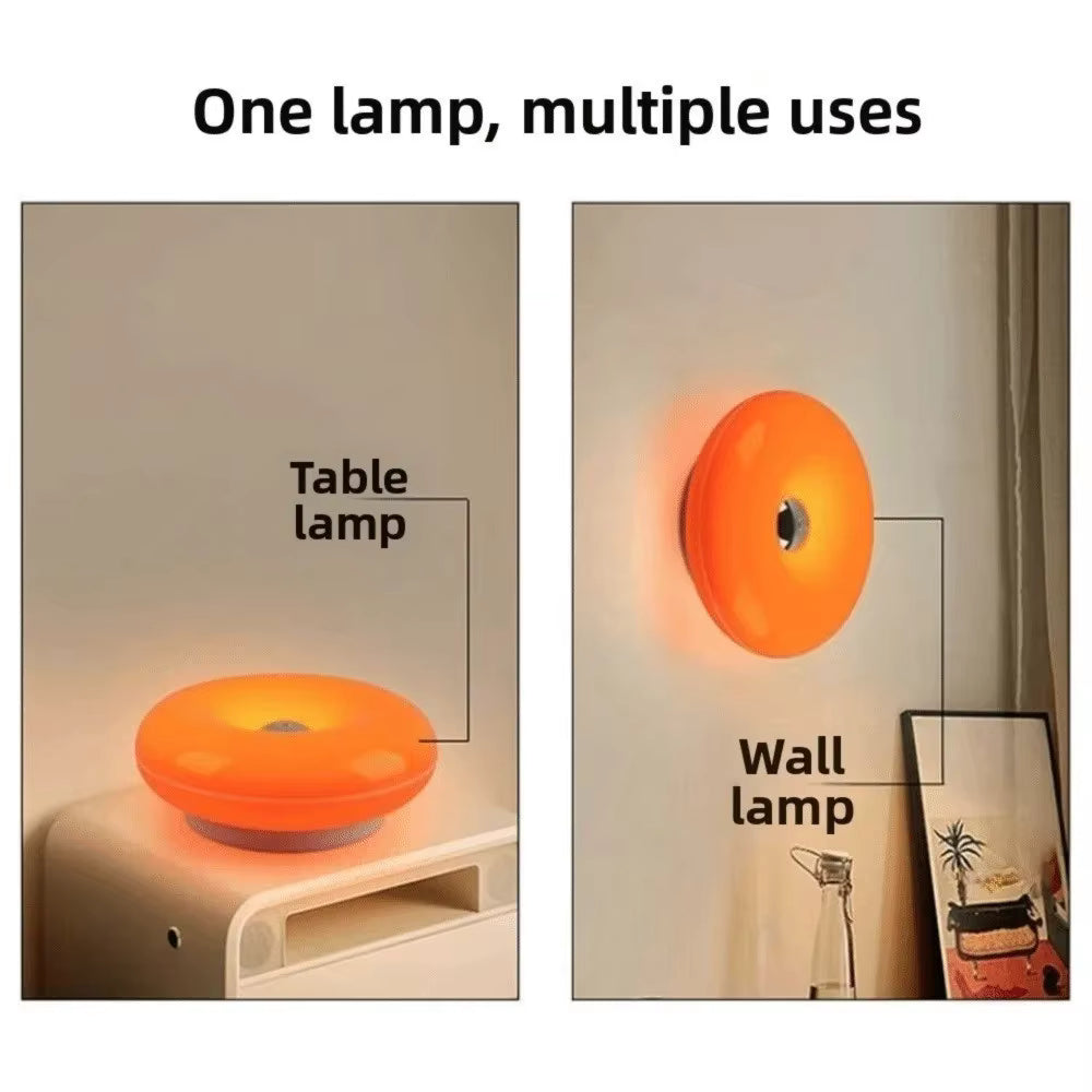 Donut væglampe med touch dæmpning og justerbart LED-lys