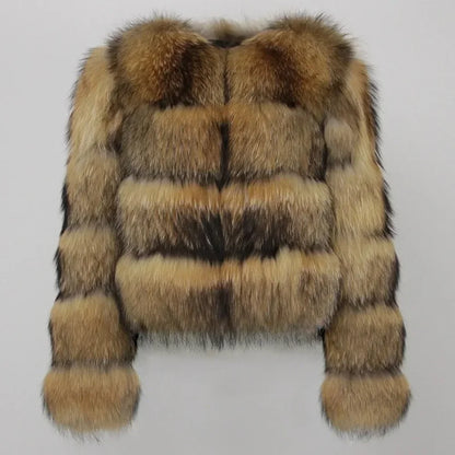 Kort faux fur jakke til kvinder | Varm vinterjakke | Elegant luksusdesign