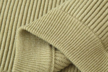 Strikket cardigan til kvinder med opretstående krave og løs pasform