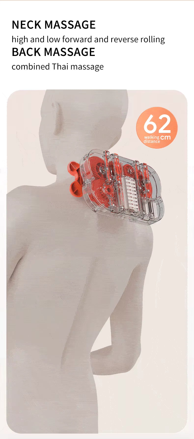 Elektrisk Massagepude til Ryg og Nakke | Æltende Massage med Varme | Ergonomisk Helkropsstøtte