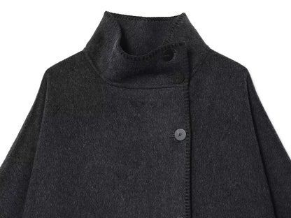 Jakke i kunstuld med høj krave | Elegant løs vinterjakke til kvinder